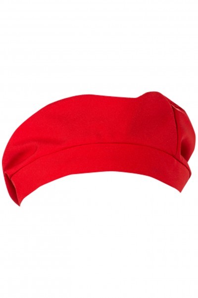 CHFH-007 customized chef's working hat restaurant hotel waiter beret kitchen household hat front view